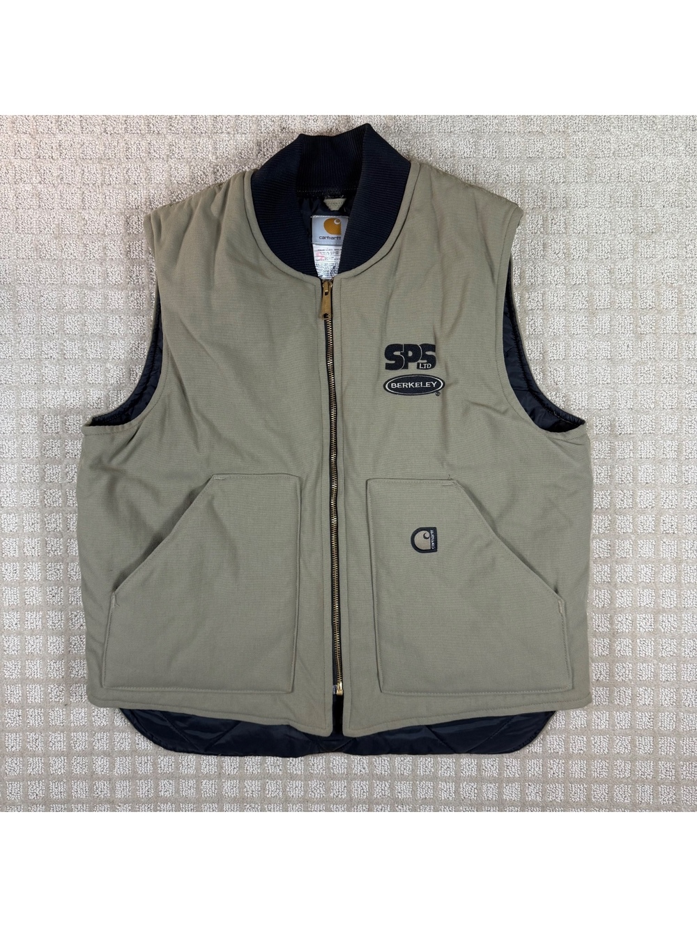 Carhartt V17 Tan Quilted Work Vest Large USA